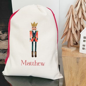 Christmas Nutcracker Santa Sack | Christmas Santa Sack | Personalized Christmas t Bag | Personalized Toy Bag