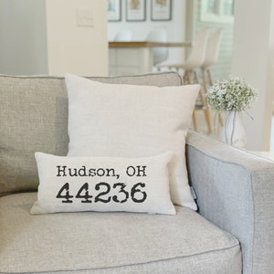 Personalized Zip Code Pillow | Gift For Dorm | Address Pillow | Gift For College Student | Zip Code Pillow