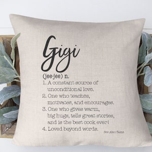 Definition of Gigi Throw Pillow Perfect Gift For Gigi 2nd Anniversary Gift image 1