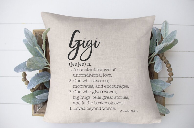 Definition of Gigi Throw Pillow Perfect Gift For Gigi 2nd Anniversary Gift image 1