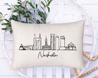 Nashville Throw Pillow | Perfect Gift For New Couple | Zip Code Pillow