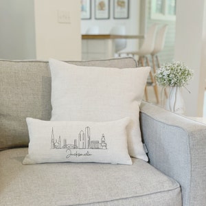 Jacksonville Throw Pillow Perfect Gift For New Couple Gift From Realtor Zip Code Pillow 8 x 16 Incl Insert inches