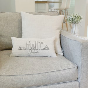 Nashville Throw Pillow Perfect Gift For New Couple Zip Code Pillow image 2