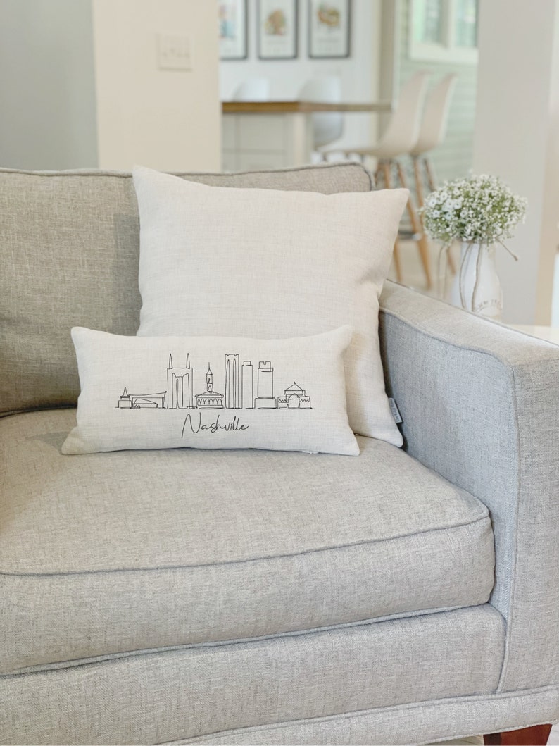 Nashville Throw Pillow Perfect Gift For New Couple Zip Code Pillow image 2