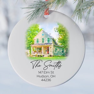 Unique Watercolor Ornament for Personalized Christmas Gift