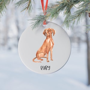 Vizsla Dog Ornament Personalized Dog Ornament Puppy Ornament image 2