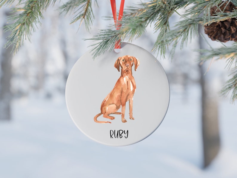 Vizsla Dog Ornament Personalized Dog Ornament Puppy Ornament image 2