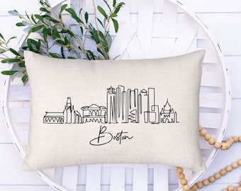 Boston Throw Pillow | Gift From Boston | Zip Code Pillow