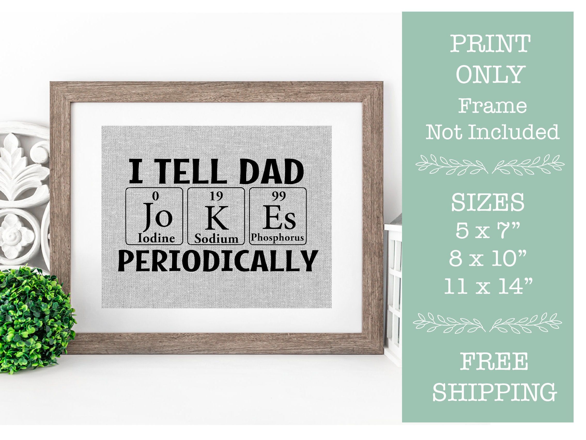 Dad Jokes Sign Perfect Gift For Fathers Day Man Cave Sign Etsy