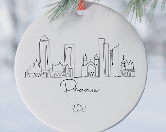 Phoenix Tree Ornament  | Custom Christmas Tree Ornament | Personalized Ornament | Newlywed Ornament | Travel Ornament