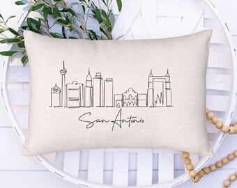 San Antonio Throw Pillow | Perfect Gift For New Couple | Zip Code Pillow