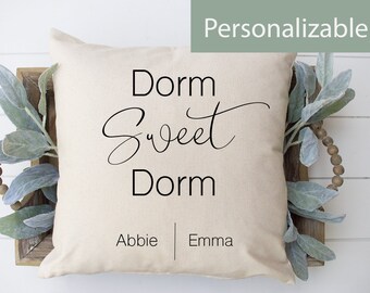 Dorm Sweet Dorm Pillow | College Dorm | Care Package For Her | College Dorm Decor | Roommate Gift | Care Package For Her