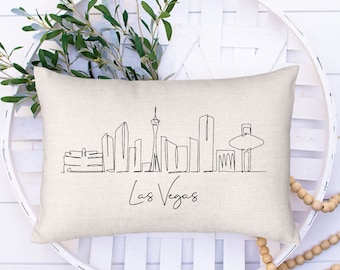 Las Vegas Throw Pillow | Perfect Gift For New Couple | Zip Code Pillow