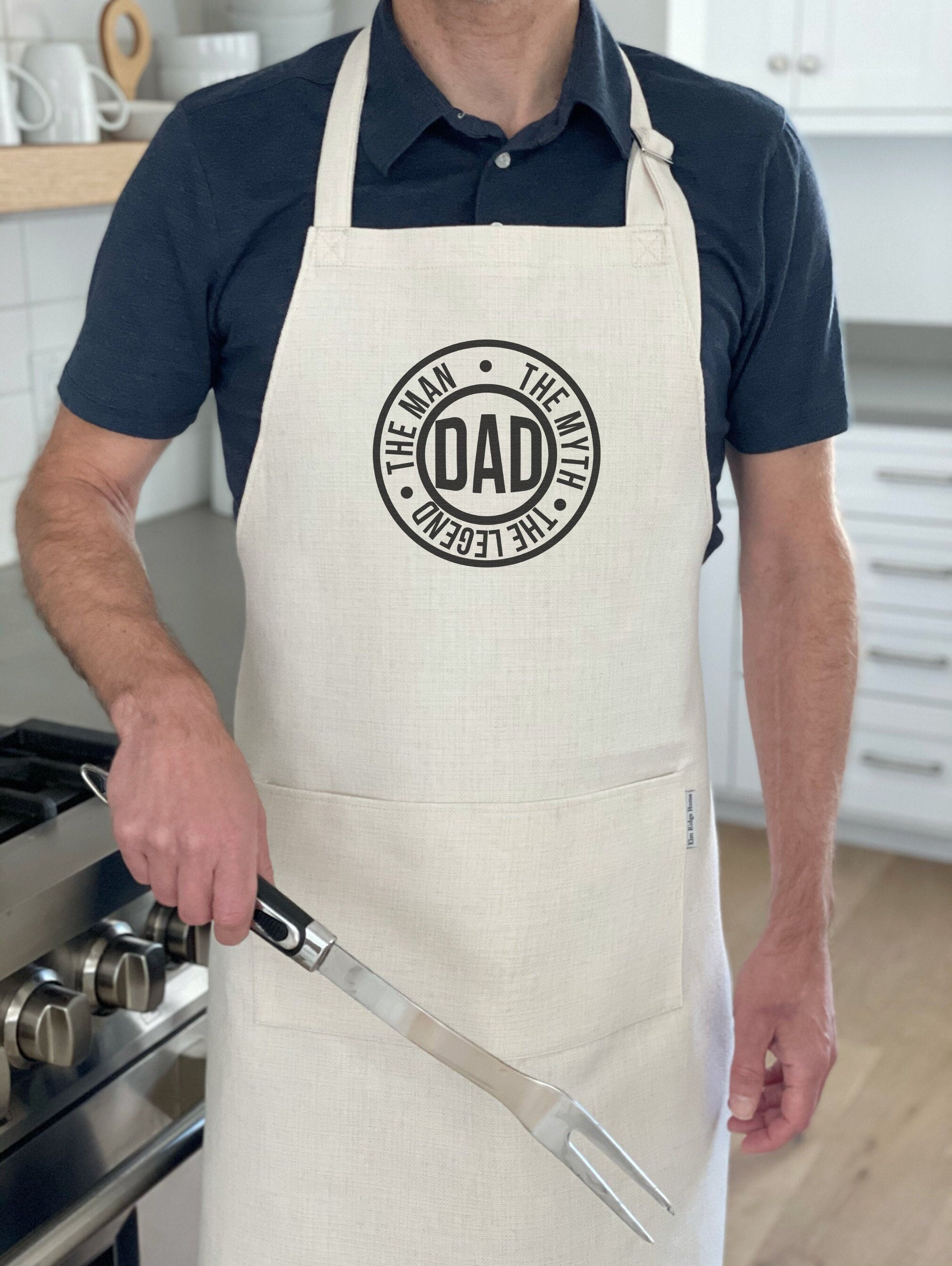 Dad Legend Apron Man's Kitchen Apron Gift for Dad Etsy UK