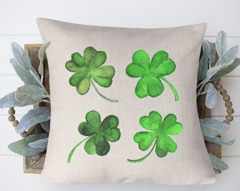 4 Shamrock Pillow | Holiday Decor | Gift For Mom | Custom Throw Pillow