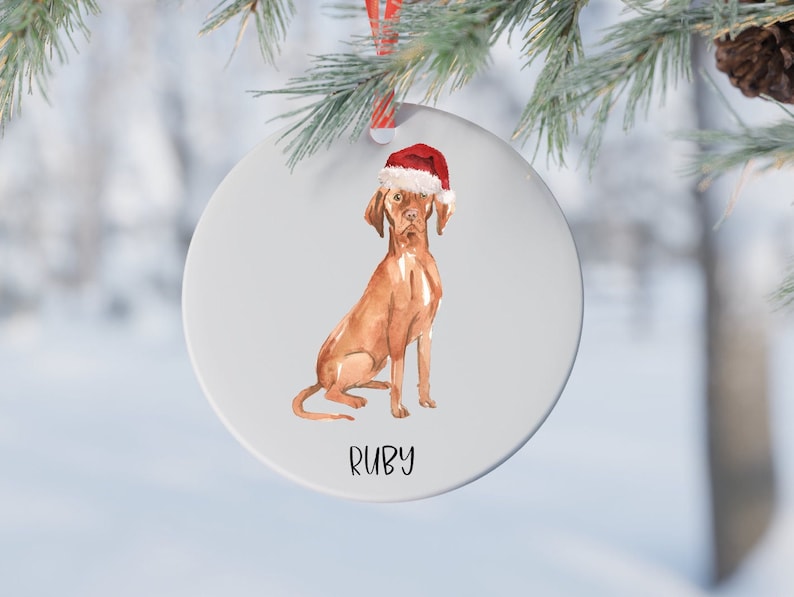 Vizsla Dog Ornament Personalized Dog Ornament Puppy Ornament image 1