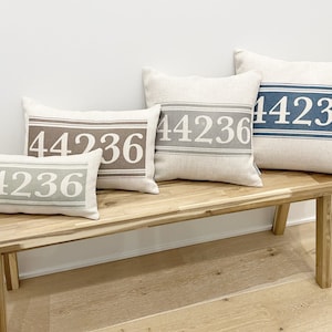 Personalized Zip Code Throw Pillow for Unique Home Decor and Gifts