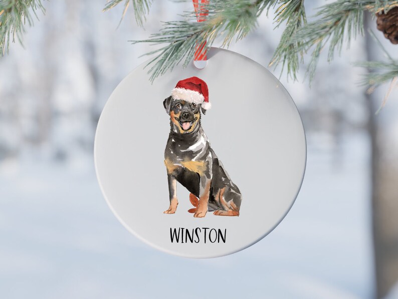 Rottweiler Puppy Christmas Ornament for Pet Enthusiasts Etsy