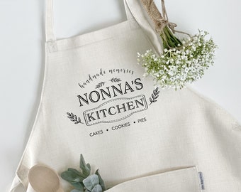 Personalized Kitchen Apron | Nonna Kitchen Apron | Gift For Nonna | Barber Apron