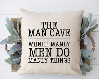 man cave throw pillows