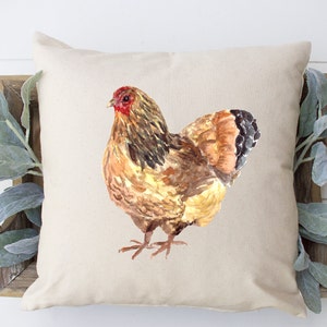 Standing Chicken Throw Pillow | Perfect Gift For Easter | Farm Mom Pillow