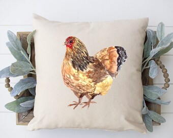 Standing Chicken Throw Pillow | Perfect Gift For Easter | Farm Mom Pillow