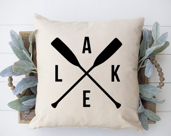 Paddle Throw Pillow | Lake House Home Decor | Vacation Home Decor | Mom Pillow