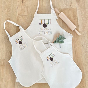 Hanging Utensils Adult and Child Matching Aprons | Adult and Child Aprons | Barber Apron