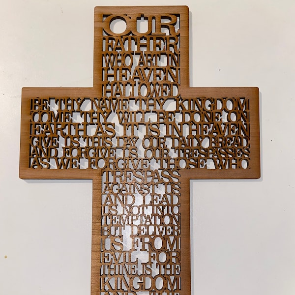 Laser Cut Lords Prayer Cross - Etsy