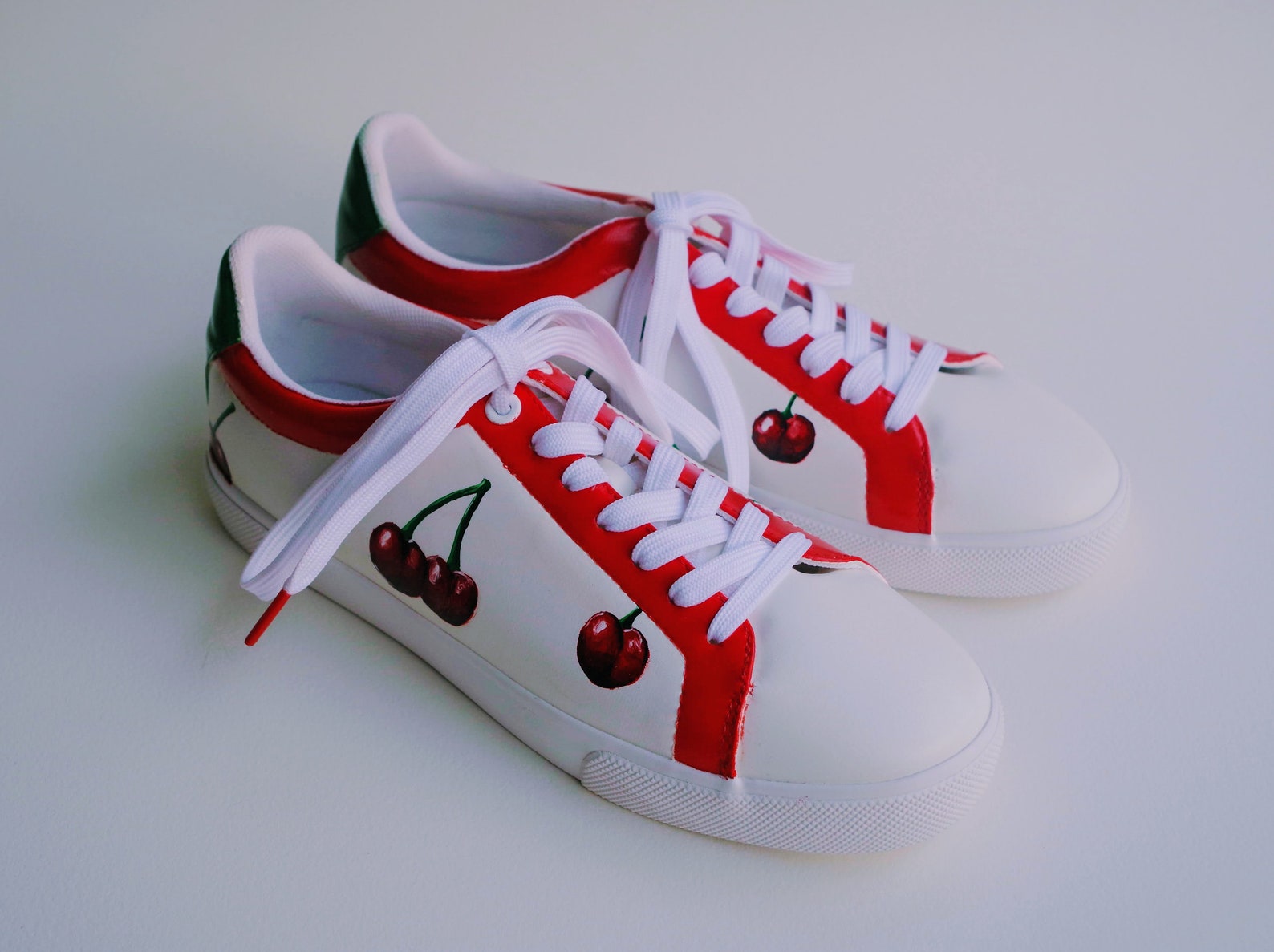 Handpainted Custom Cherry Shoes Women's Sizing - Etsy