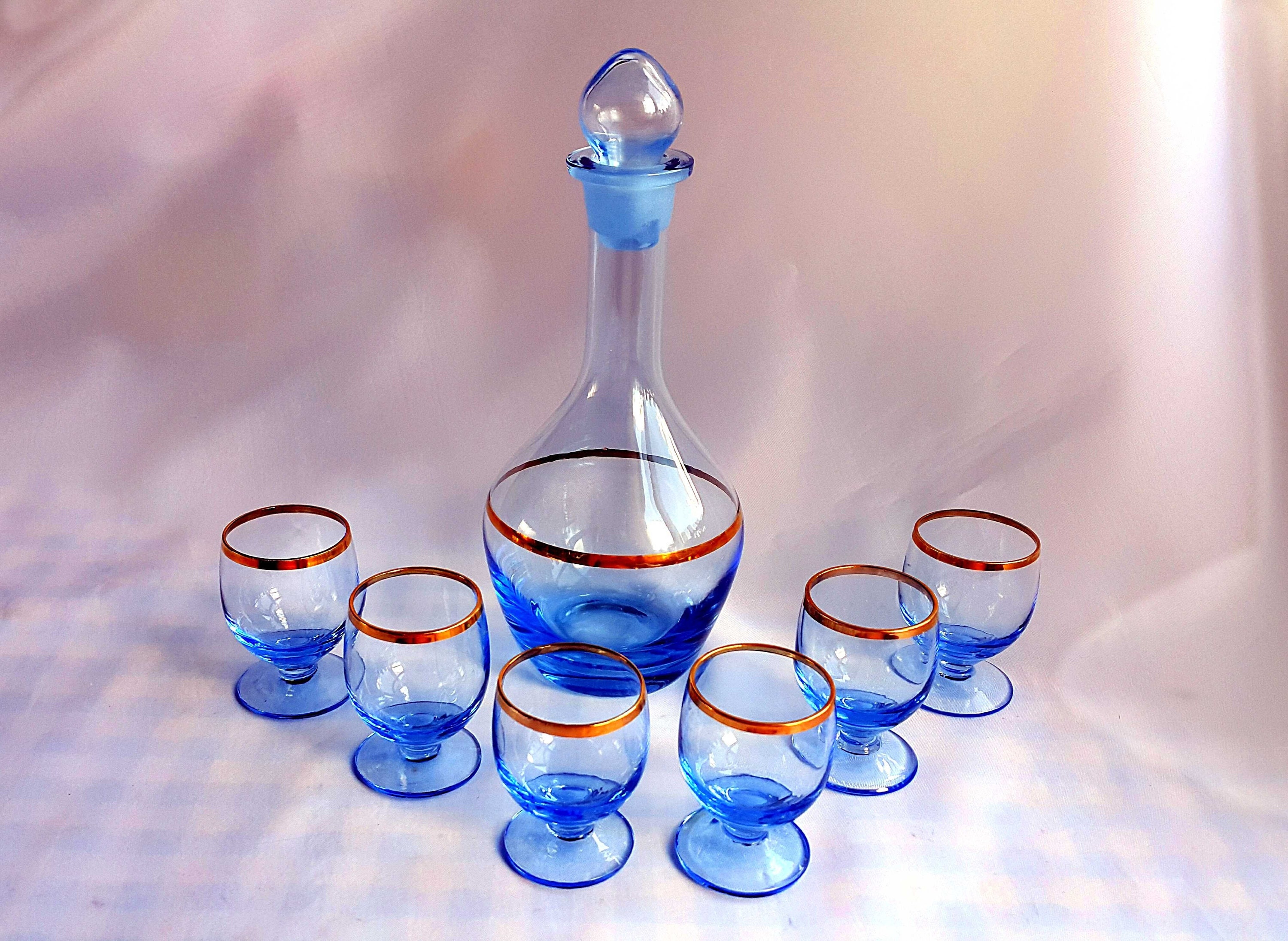 gouveo Whiskykaraffe mit 4 Gläser 35163 - Whisky-Set aus