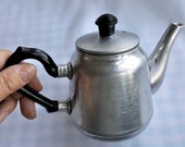 Soviet Metal Teapot Russian Vintage Aluminum Kettle for Samovar USSR Silver Color, Brewing Tea, Metal Custard Kettle,Drink Tea,Kitchen Decor