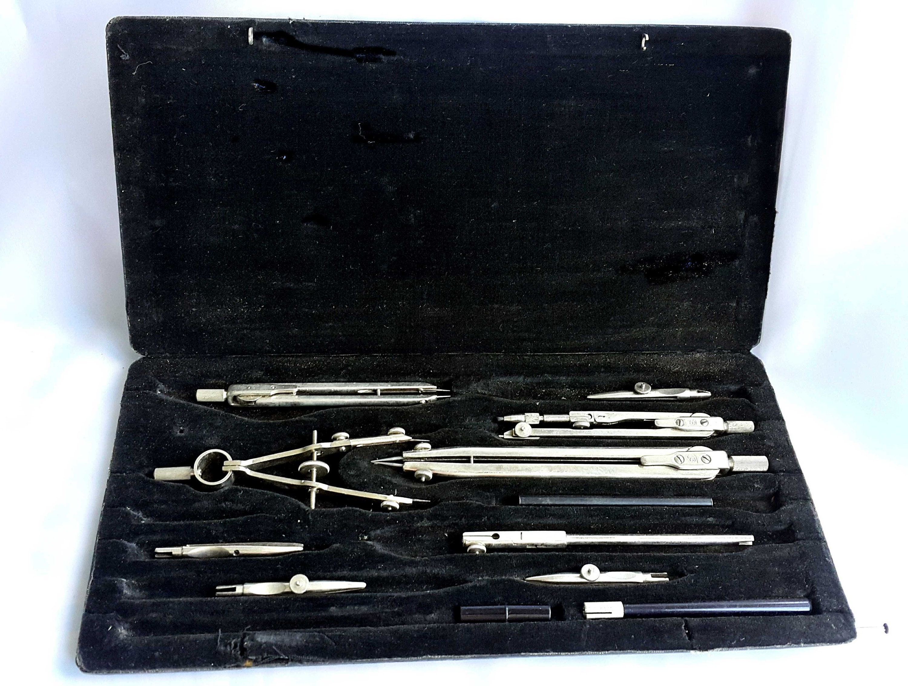 Big Set Soviet Drafting Tools Vintage Mechanic Measuring Tools, Architectural Drawing Tools,school supplies USSR, drawing tools,Gift student