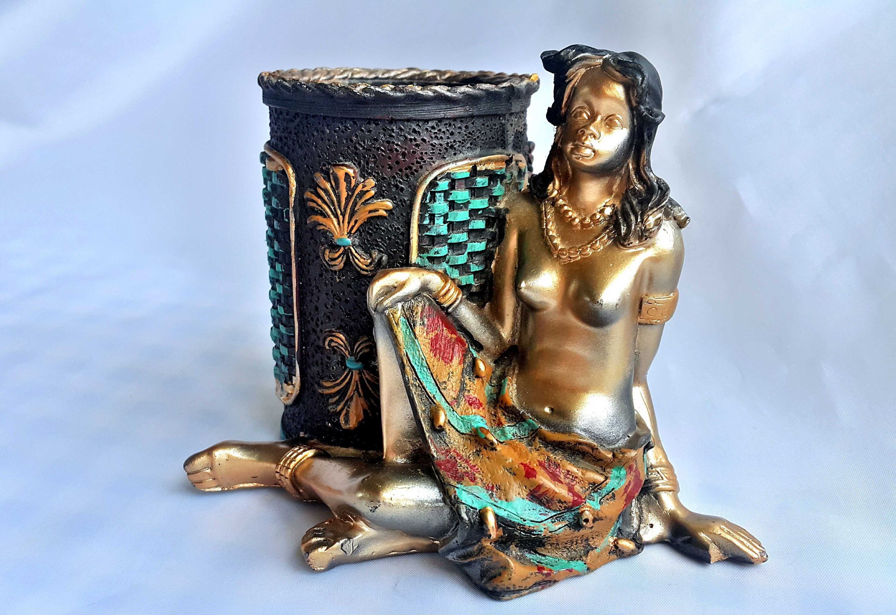 Naked Girl Holder for Pens Brush, Ceramic Figurine Bare Bust Girls,Workplace Decoration, Gift for Him, Gift for Her, Sexy Women,naked bust