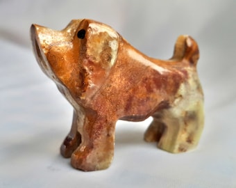 Onyx Dog, Vintage Dog Onyx Gemstone, Marble Natural Onyx Figurine, Stone Dog, Home Decor, Gift for Her, Marble Dog,Gift for Him, Zodiac Sign