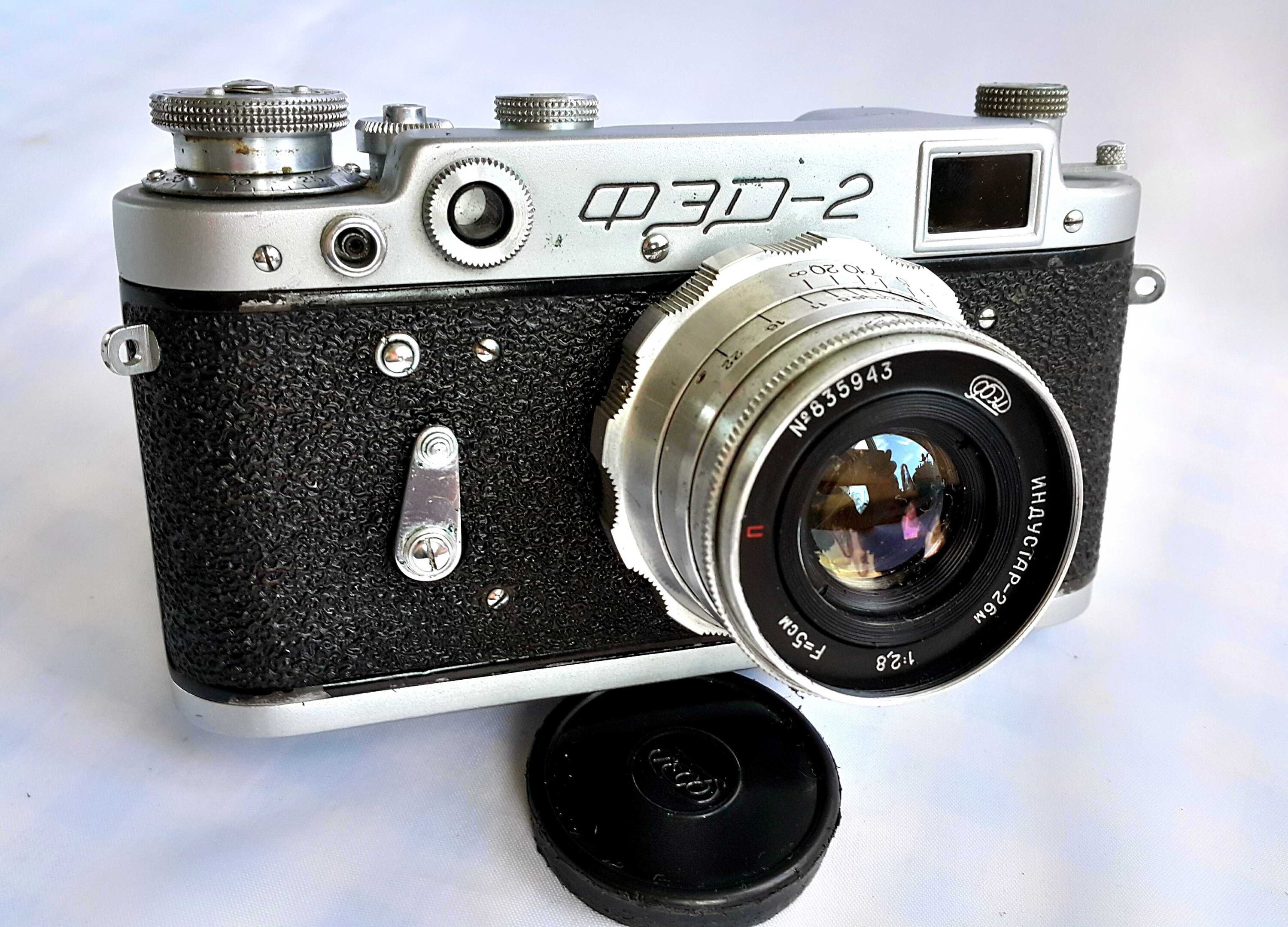 Soviet Camera FED-2 Lens Industar-26m USSR, Vintage 60s.range