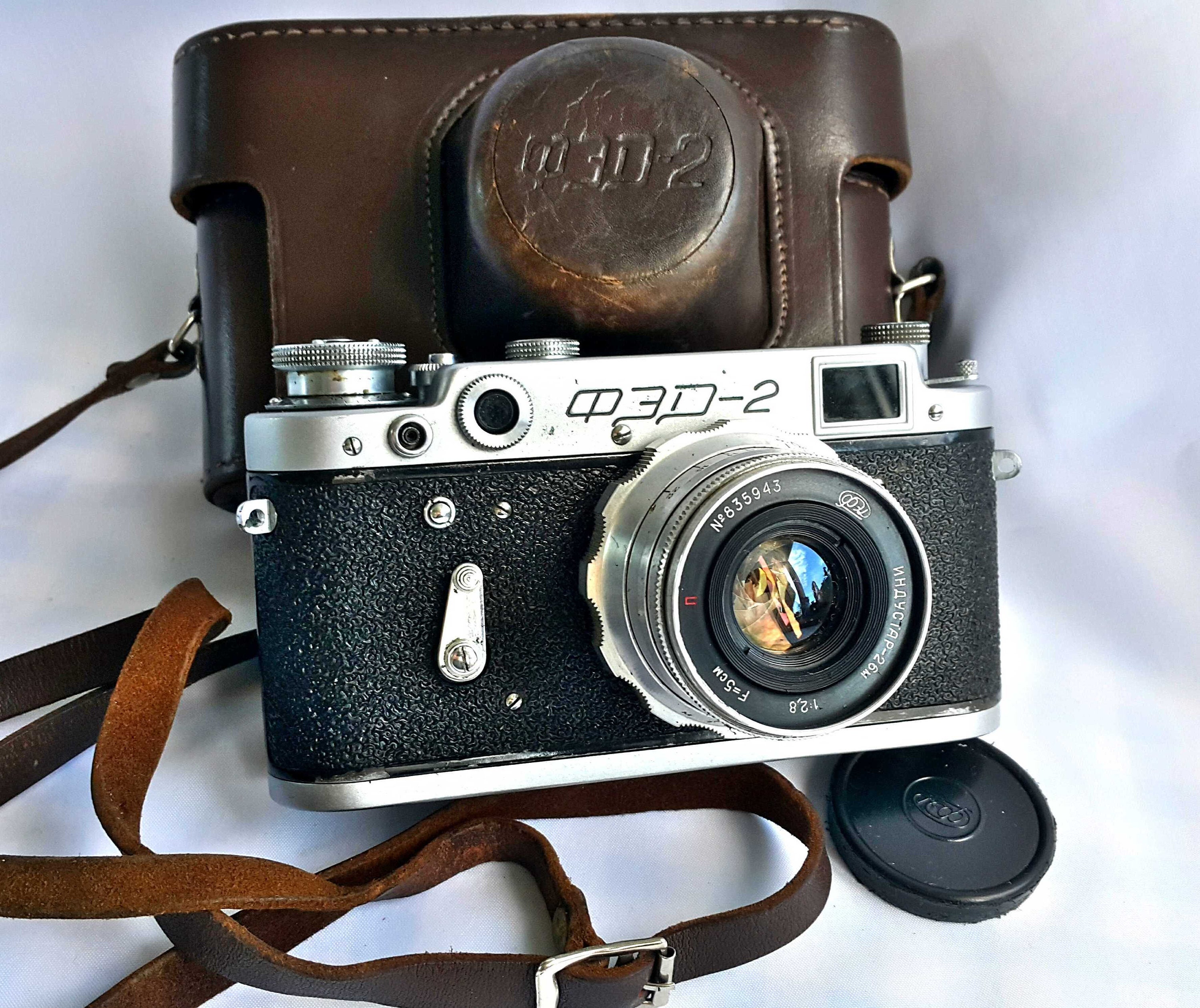 Soviet Camera FED-2 Lens Industar-26m USSR, Vintage 60s.range