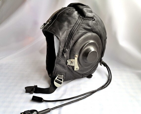 Soviet Pilot Helmet With Headphones 