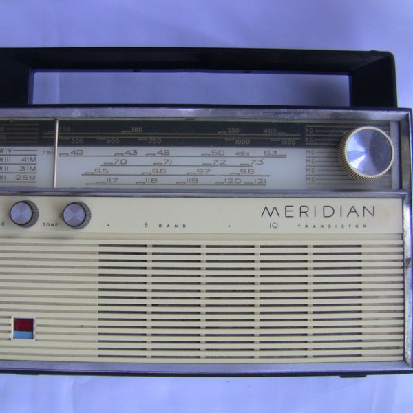 Soviet  radio Meridian vintage transistor radio, Working, USSR, collectible recever, retro old radio, Retro decor, Soviet electronics 1980s