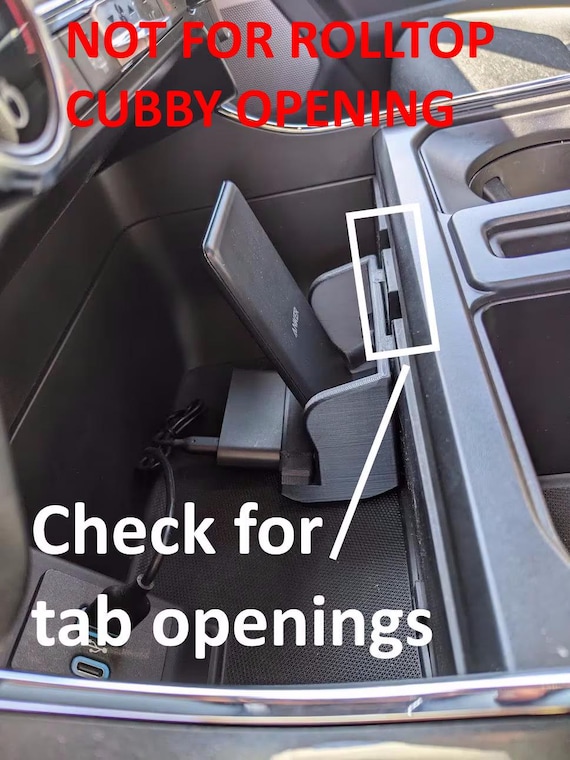 Ford F150 (gen14 Only W/ Tab Openings) Bracket to Hold Wireless Phone  Charger(anker 313 Sold Sep // Review Measurement Image for Phone Fit) - Etsy