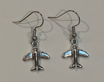 Airplane Earrings, Elegant Aviation Jewelry