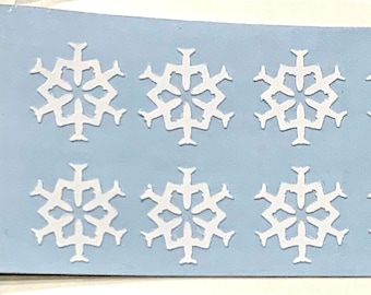 Nail decals - Airplane snowflakes