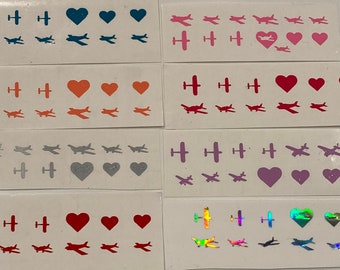 Nail decals - low wing planes