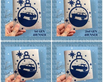 Official Lady Owned Toyotas Decal - Holiday Editon Toyota Vehicle Ornament (MULTIPLE MODELS AVAILABLE)
