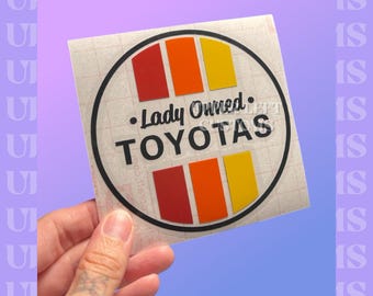 Official Lady Owned Toyotas Decal - TRD Edition Circle Logo