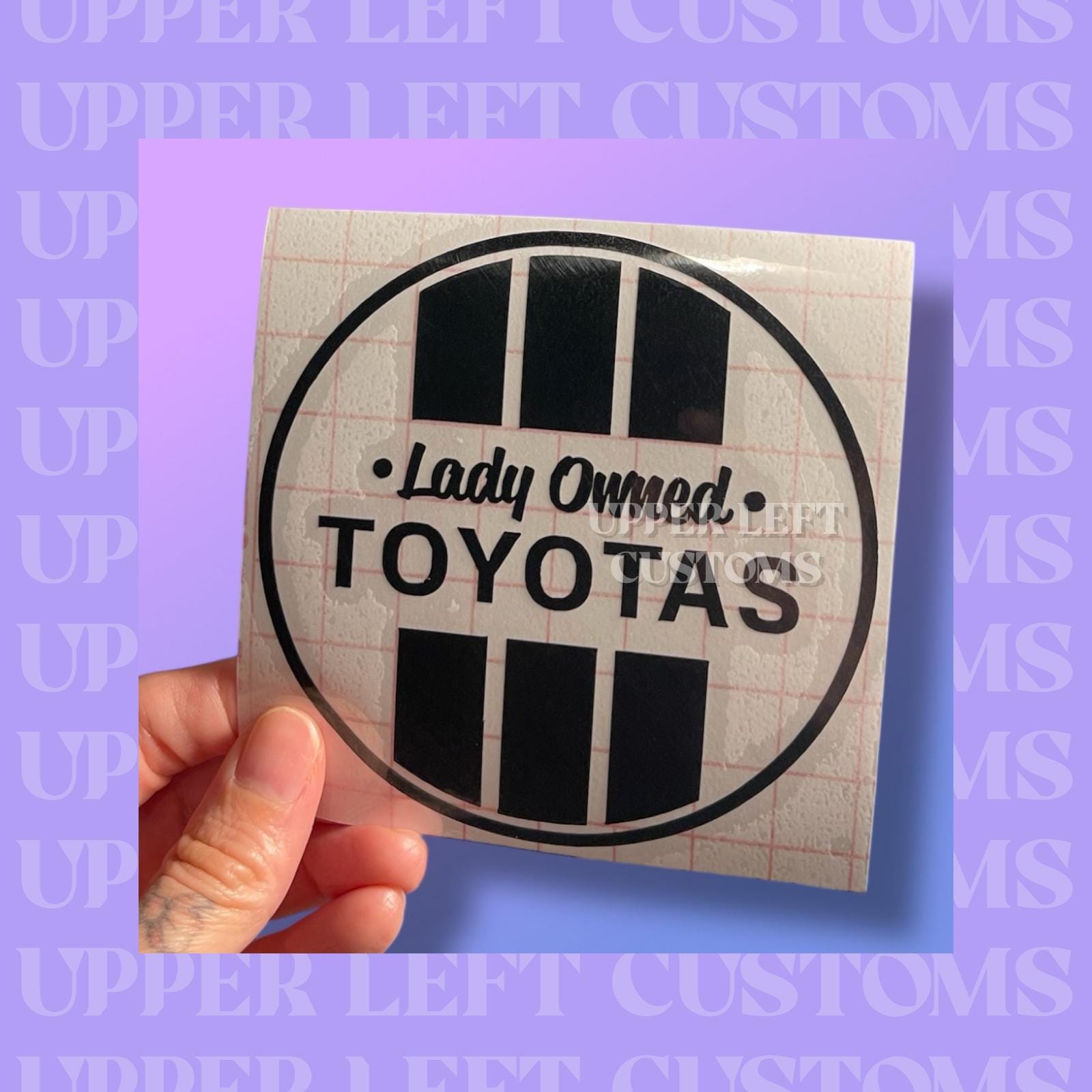 Official Lady Owned Toyotas Decal - Solid Circle Logo