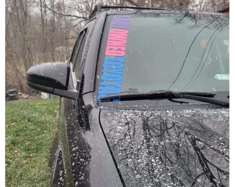 Official Lady Owned Toyotas Decal - Side Windshield Banner