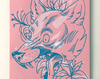 Lily Wolf Screenprint Poster; Silkscreen print