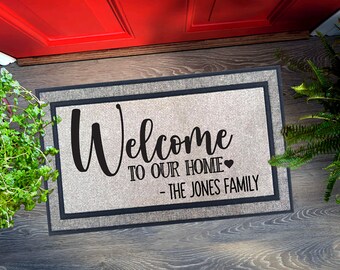 Welcome to Our Home - The ______ Family Door Mat