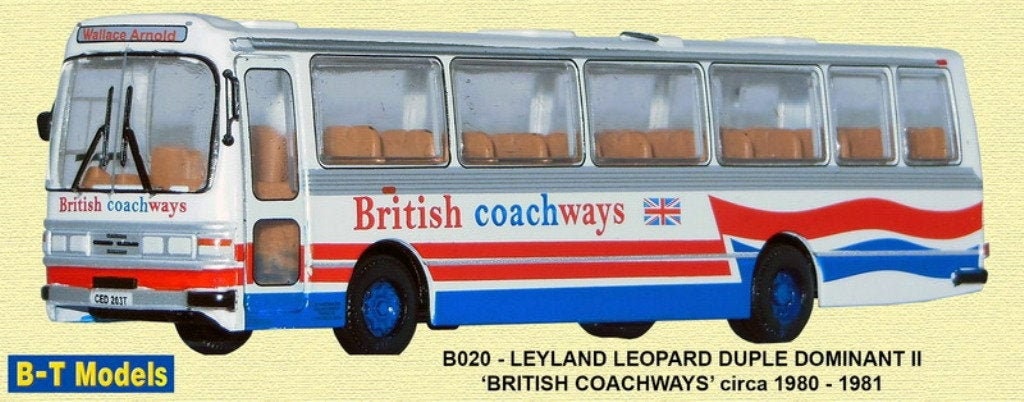 LEYLAND LEOPARD DUPLE BRITISH COACHWAYS BUS  COACH 1/76 SCALE DIECAST MODEL BNIB